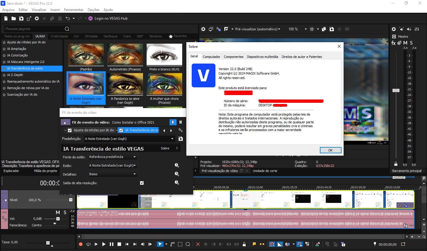 MAGIX VEGAS Pro 22 + Mocha Vegas + Deep Learning